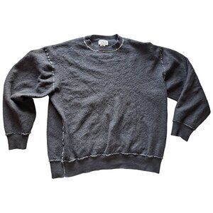 Pelle Pelle XXL Black Wool Crewneck Sweater Stitch Marc Buchanon  Women's